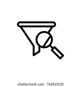 Magnifier line icon. High quality black outline logo for web site design and mobile apps. Vector illustration on a white background.