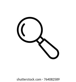 Magnifier line icon. High quality black outline logo for web site design and mobile apps. Vector illustration on a white background.