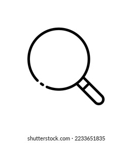 Magnifier line icon. Online, search, research, www, worldwide web, zoom, access, information, data transfer, explore, user, globe. Internet concept. Vector line icon on white background