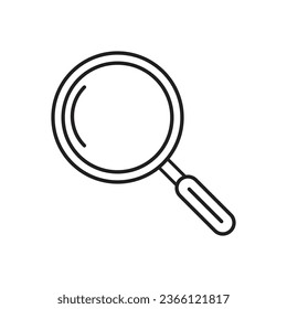 Magnifier line icon, outline vector sign, linear pictogram isolated on white. logo illustration