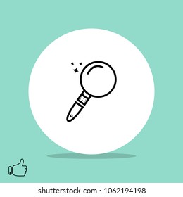 magnifier  line icon vector