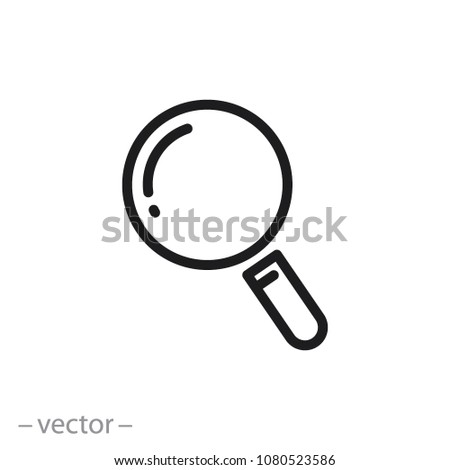 magnifier line icon - vector illustration eps10