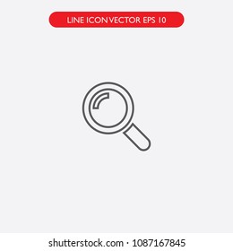 Magnifier line icon vectro