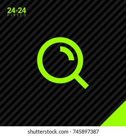magnifier line vector icon