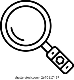Diseño de icono de Vector de línea de lupa