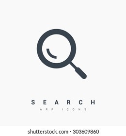 a magnifier line vector icon. Search zoom icon for websites and apps mobile minimalistic flat design