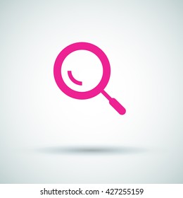 a magnifier line vector icon. Search zoom icon for websites and apps mobile minimalistic flat design