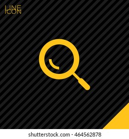 a magnifier line vector icon. Search zoom icon for websites and apps mobile minimalistic flat design
