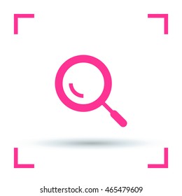a magnifier line vector icon. Search zoom icon for websites and apps mobile minimalistic flat design