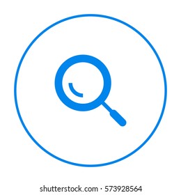 a magnifier line vector icon. Search zoom icon for websites and apps mobile minimalistic flat design