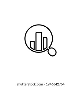 diseño de icono de logotipo de ampliación con gráfico