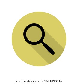 icono de la sombra larga del amplificador. Glifo simple, vector plano de iconos web para ui y ux, sitio web o aplicación móvil