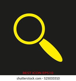 magnifier, magnifying, exploration, vector icon, eps10