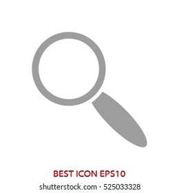 magnifier, magnifying, exploration, vector icon, eps10