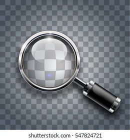 Magnifier Magnifying Glass On Transparent Background Stock Vector ...