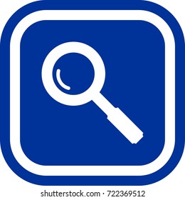 Magnifier, magnifying glass, search icon , sign Square with rounded corners
