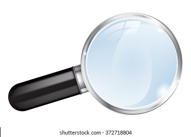 Magnifier.  Magnifying glass. Vector illustration isolated on white background