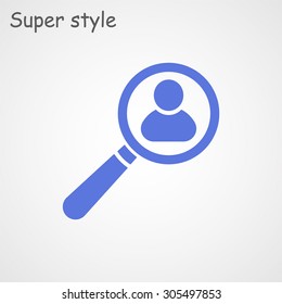 magnifier with a man
