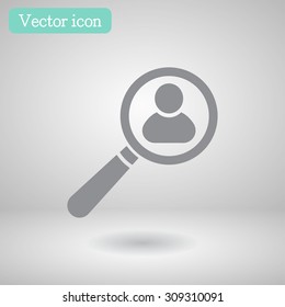 magnifier with a man