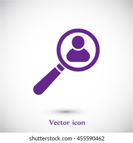magnifier with a man