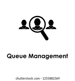 magnifier, man, queue management icon. One of business collection icons for websites, web design, mobile app