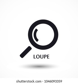 Magnifier with a man  vector icon