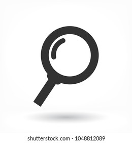 Magnifier with a man  vector icon