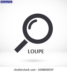 Magnifier with a man  vector icon