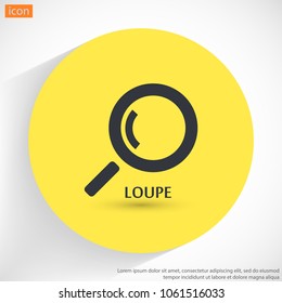 Magnifier with a man  vector icon