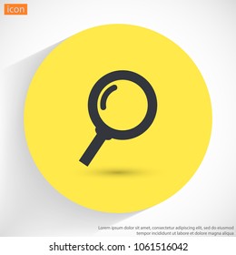 Magnifier with a man  vector icon