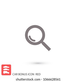 Magnifier with a man  vector icon