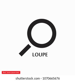 Magnifier with a man  vector icon