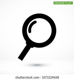 Magnifier with a man  vector icon