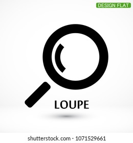 Magnifier with a man  vector icon