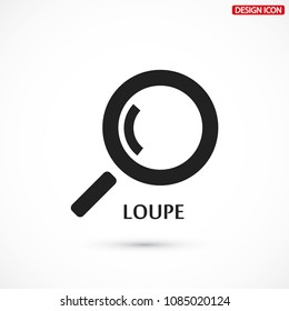 Magnifier with a man  vector icon