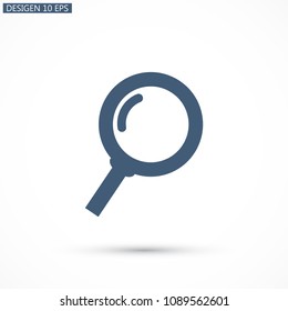 Magnifier with a man  vector icon