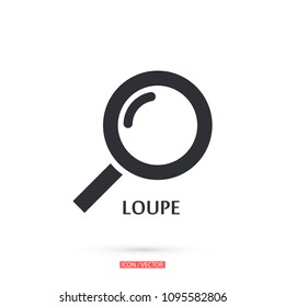 Magnifier with a man  vector icon