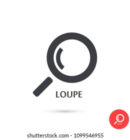 Magnifier with a man  vector icon