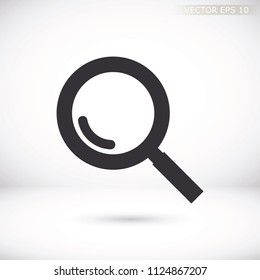 Magnifier with a man  vector icon