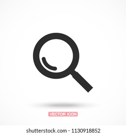 Magnifier with a man  vector icon