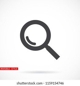 Magnifier with a man  vector icon