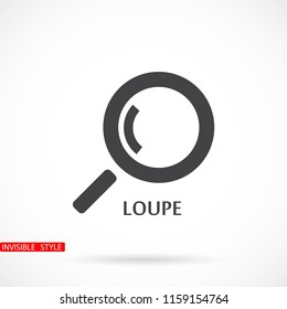 Magnifier with a man  vector icon