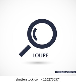 Magnifier with a man  vector icon
