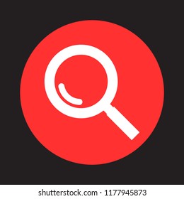 Magnifier with a man  vector icon
