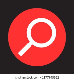 Magnifier with a man  vector icon