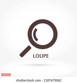 Magnifier with a man  vector icon