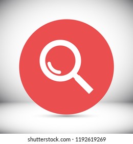 Magnifier with a man  vector icon
