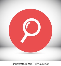 Magnifier with a man  vector icon