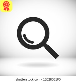 Magnifier with a man  vector icon
