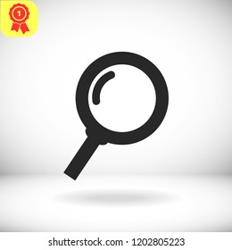 Magnifier with a man  vector icon